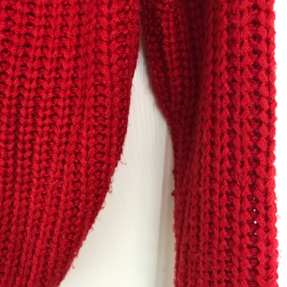 Urban Heritage Cable Knit Pullover Sweater Top S Dark Navy Blue Red White - Picture 5 of 10